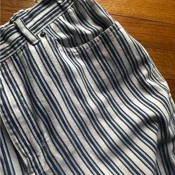 Vintage Ralph Lauren Jeans Co. Blue Striped Straight-Leg Denim - Picture 3 of 12